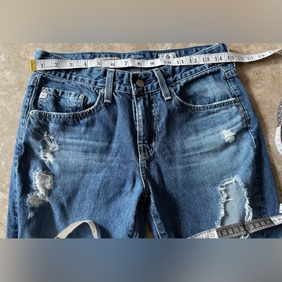 Ag ADRIANO GOLDSCHMIED Ex-Boyfriend Slouchy Slim 15 Years Ripped Jeans, Size 26 - Picture 11 of 13